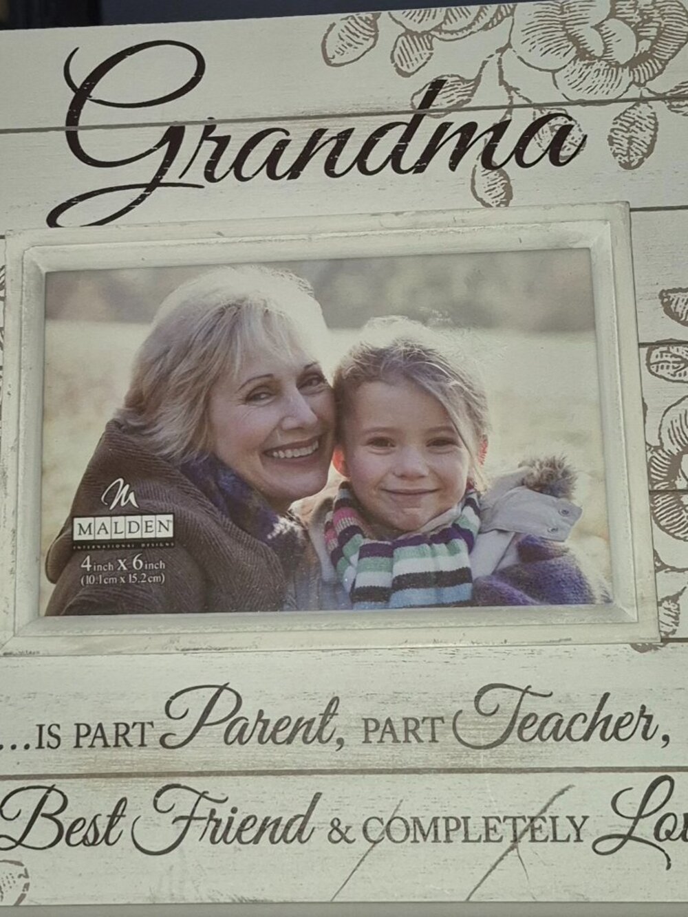 Malden Sunwashed Wood Picture Frame Grandma Tabletop Wall Hanging 4 x 6 Photo